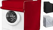 BlueStars Washing Machine Cover For Top-load and Front-load Washer/Dryer - Premium Outdoor Protection For Most Washer Dryer Cover - W29”x D28”x H43” (Red)