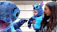 Adorable Tiny Stitch Meets Adult Stitch as Disneyland // CUTE TODDLERS