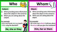 WHO vs WHOM 🤔| What's the difference? | Learn with examples