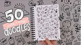 50 Cute Doodle Ideas for When You're Bored at School | Easy Beginner Doodles