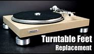 How To Fix Repair Pioneer PL Turntable Rubber Feet with Sorbothane Isolation Upgrade