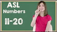 ASL Numbers 11-20 in Sign Language | Learn how to Sign Numbers