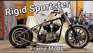 Handmade Harley Sportster Rigid Frame Build Pt2 Chopper Time!