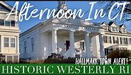 Historic Westerly RI downtown small Hallmark town walk around tour!