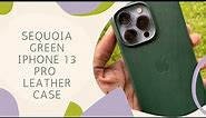 Sequoia Green iPhone 13 Pro Leather Case Unboxing + shown on iPhone & New Leather Wallet!