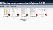 How to show Adobe PDF File thumbnail icon preview in Window 7,8, 10