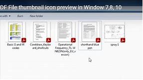 How to show Adobe PDF File thumbnail icon preview in Window 7,8, 10