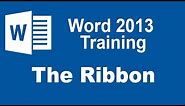 Microsoft Word 2013 Training - The Ribbon