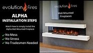 Wall Mounted Electric Fireplace Installation by Evolution Fires