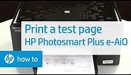 Printing a Test Page | HP Photosmart Plus e-All-in-One Printer (B210a) | HP