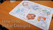 Initial ideas sketches | Design and technology | GCSE NEA