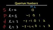 How To Determine The 4 Quantum Numbers From an Element or a Valence Electron