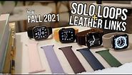 2021 Apple Watch SOLO LOOPS & LEATHER LINK Watchbands–Abyss, Cherry, Starlight, Clover, Pink etc