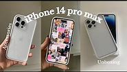 iPhone 14 pro max 🤍 (256gb silver) unboxing + accessories