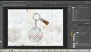 Create a Clear Acrylic Keychain Mockup Image | with DesignBundles Plus Membership resources