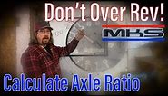 How to Calculate MPH, Axle Ratio & RPM. Take the guesswork out of building a drivetrain for your car