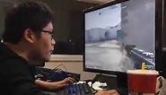 Guy punches monitor while playing Counter Strike