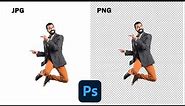 How to Make a Transparent PNG in photoshop 2022