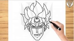 How to draw DIO BRANDO JoJo Step by step Tutorial | Free Download Coloring Page