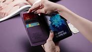 FLIPALM for Samsung Galaxy S23 FE Wallet Case with RFID Blocking Credit Card Holder, PU Leather Folio Flip Kickstand Protective Shockproof Cover Women Men for Samsung S23 FE Phone case(Purple)