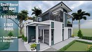 3 BEDROOM (55 SQM) | Small House Ideas with 2 FACE MODEL | KAPUR DESIGN