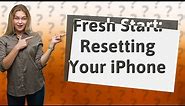 How do I Reset my iPhone to a new user?