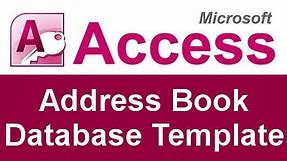 Microsoft Access Address Book Database Template