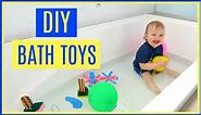 3 DIY BATH TOYS | HOW TO MAKE SPONGE BOMBS AND BOATS