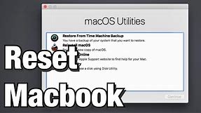 How to Reset a Macbook Air to Factory Settings