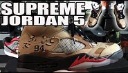 Supreme x Air Jordan 5 V Camo Review (How I Copped! & On Feet)