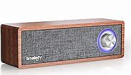 Smalody Wood Retro Bluetooth Speaker, Portable Mini Wireless Bluetooth Speakers, Vintage Wooden Speaker for Room Decoration, Perfect for Cafes, Restaurants, Vintage Coth Stores, Bedroom etc