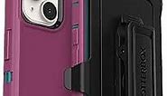 OtterBox iPhone 14 Plus Defender Series Case - CANYON SUN (Pink), rugged & durable, with port protection, includes holster clip kickstand