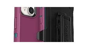 OtterBox iPhone 14 & iPhone 13 Defender Series Case - CANYON SUN (Pink), rugged & durable, with port protection, includes holster clip kickstand