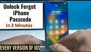 How to Open a Locked IPhone without computer in 2 Minutes / working on all IOS Versions