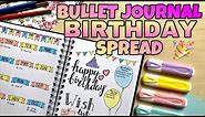 BULLET JOURNAL BIRTHDAY SPREAD IDEA | PLAN WITH ME