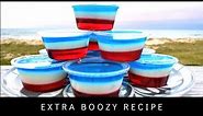 HOW TO MAKE RED WHITE AND BLUE JELLO SHOTS - With Vodka Rum and Liqueurs [Easy Recipe]