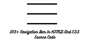 100  Navigation Bar HTML and CSS (Free Demo   code)