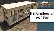 Double Dog Kennel - Build Your Own Wooden Dog Crate Furniture with Easy to Follow Plans