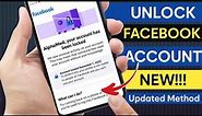 How to Unlock Facebook Account WITHOUT Learn More & Get Started Option