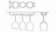 Glass Hanger Rack - Free CAD Drawings