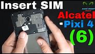Alcatel One Touch Pixi 4 (6) Insert the SIM card