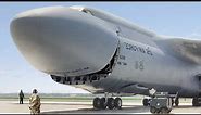 US Largest Aircraft Kneeling Down During Loading Operation - C-5 Galaxy
