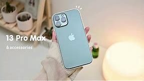 iPhone 13 Pro Max Alpine Green Unboxing🌵 aesthetic setup | Magsafe accessories | genshin