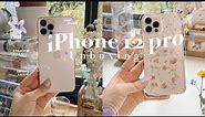 iPhone 12 Pro Unboxing 🍎 ( silver, 256gb ) + 🍯 cute accessories + organize my apps with me! 🌙