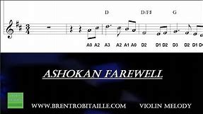 Violin - Fiddle - Sheet Music - Tab - Play Along - Ashokan Farewell