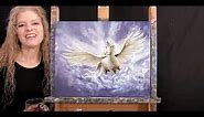 Learn How to Paint "PEGASUS" with Acrylic - Paint and Sip at Home - Fun Animal Step by Step Tutorial