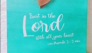Canvas Painting with Bible Verse | Scripture Art | Trust in the Lord @Garlender