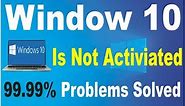 Windows 10 is not activated/window 10 ko activate kaise kare/windows 10 activation free problem wdw