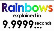 Rainbows explained in ten seconds