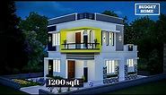 1200 sq ft Double Floor House Design | Low Budget Home | 3 BHK | 16 Lakhs | Plan, Elevation, 3D